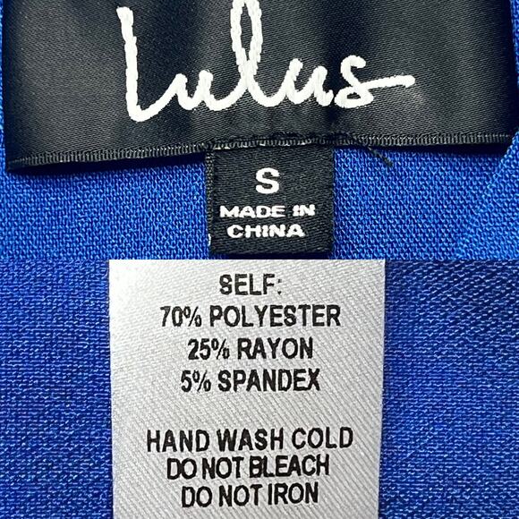 NEW LuLus Aylin Tie-Front Sleeveless Mini Dress sz Small Royal Blue - Picture 10 of 13